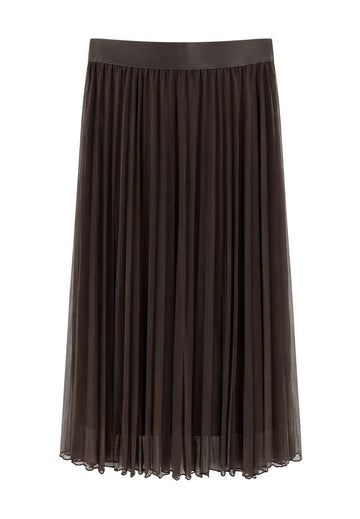Tuzzi Chocolate Plisse Rock Skirt