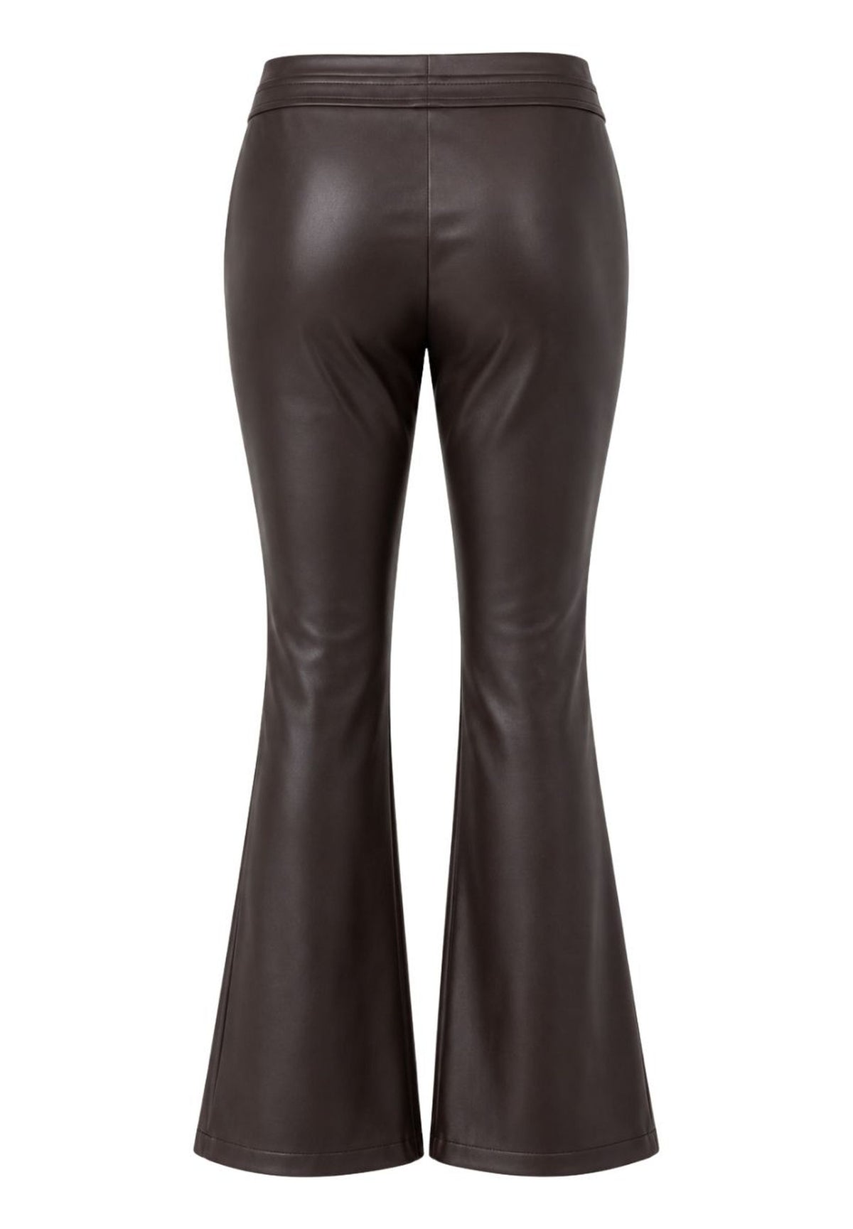 Tuzzi Chocolate Bite Flared Fasux Leather Pants