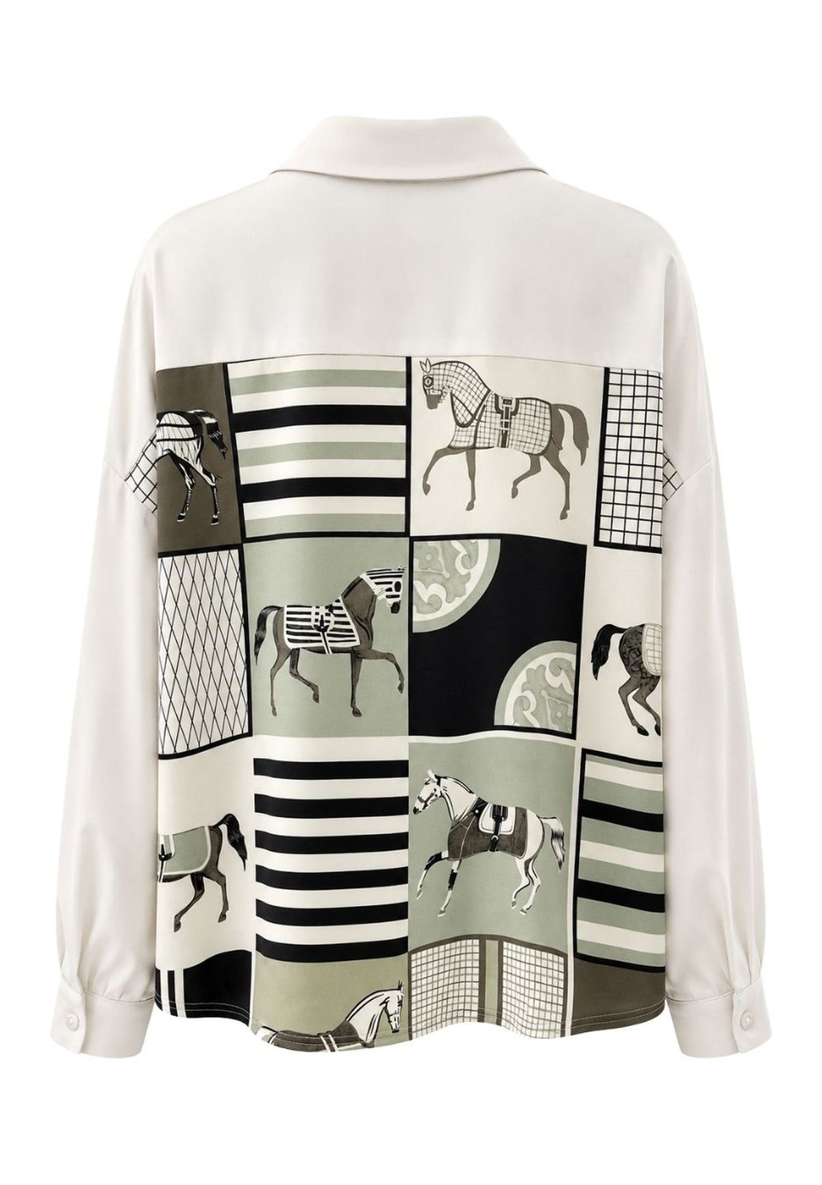 Tuzzi Take The Reins Printed Back Blouse