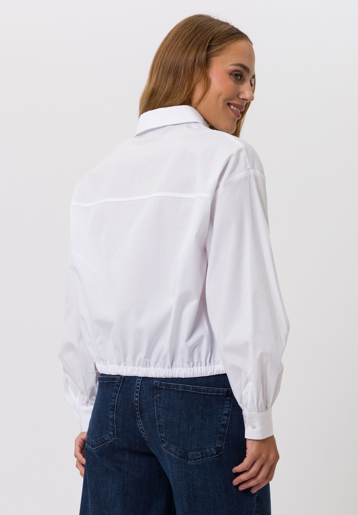 Tuzzi Cropped-Style White Shirt