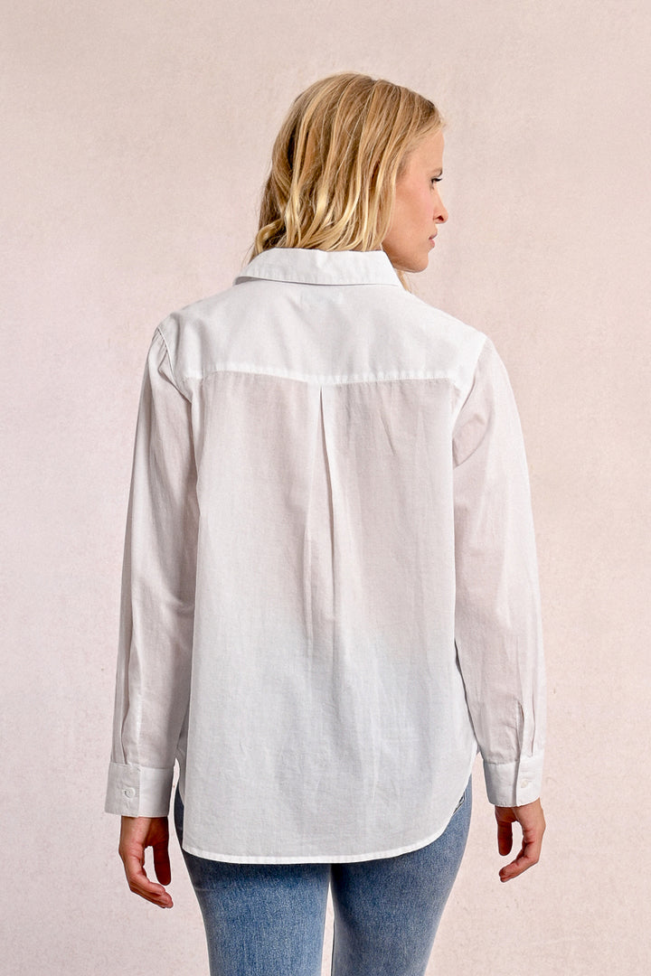 Molly Bracken White Ladies Woven Shirt