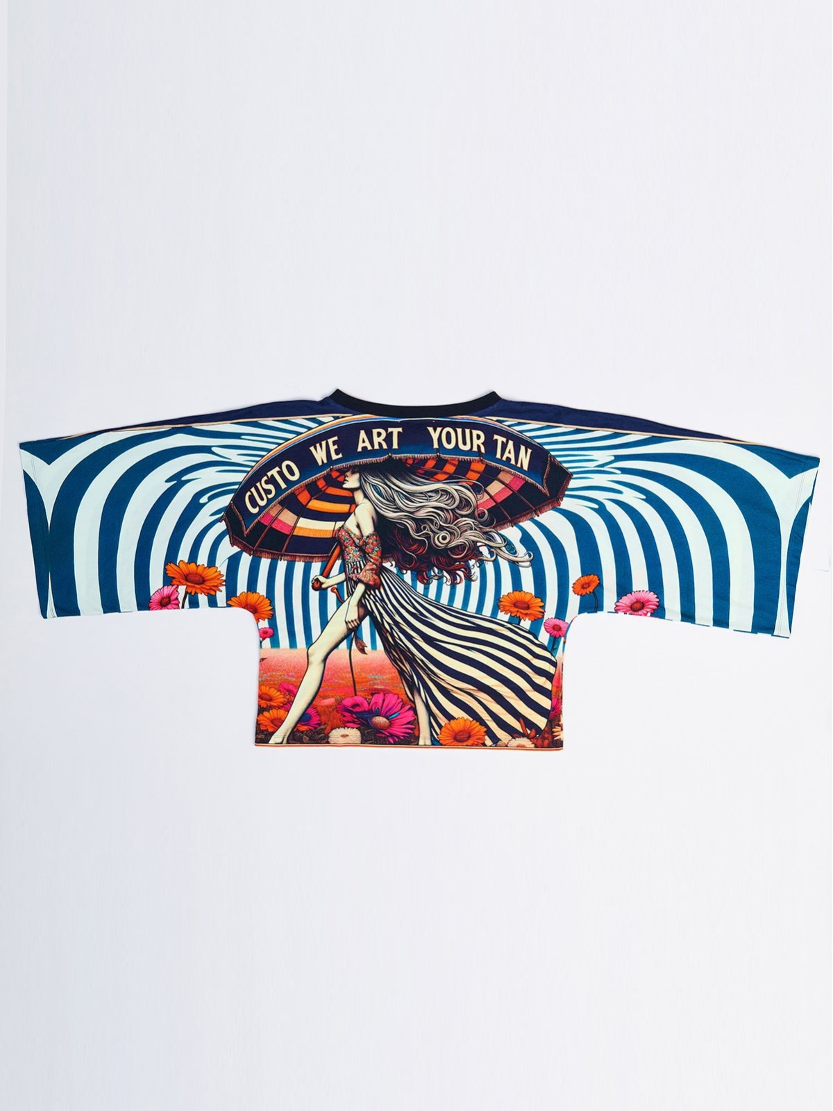 CUSTO Kate Art Your Tan Kimono Style T-shirt