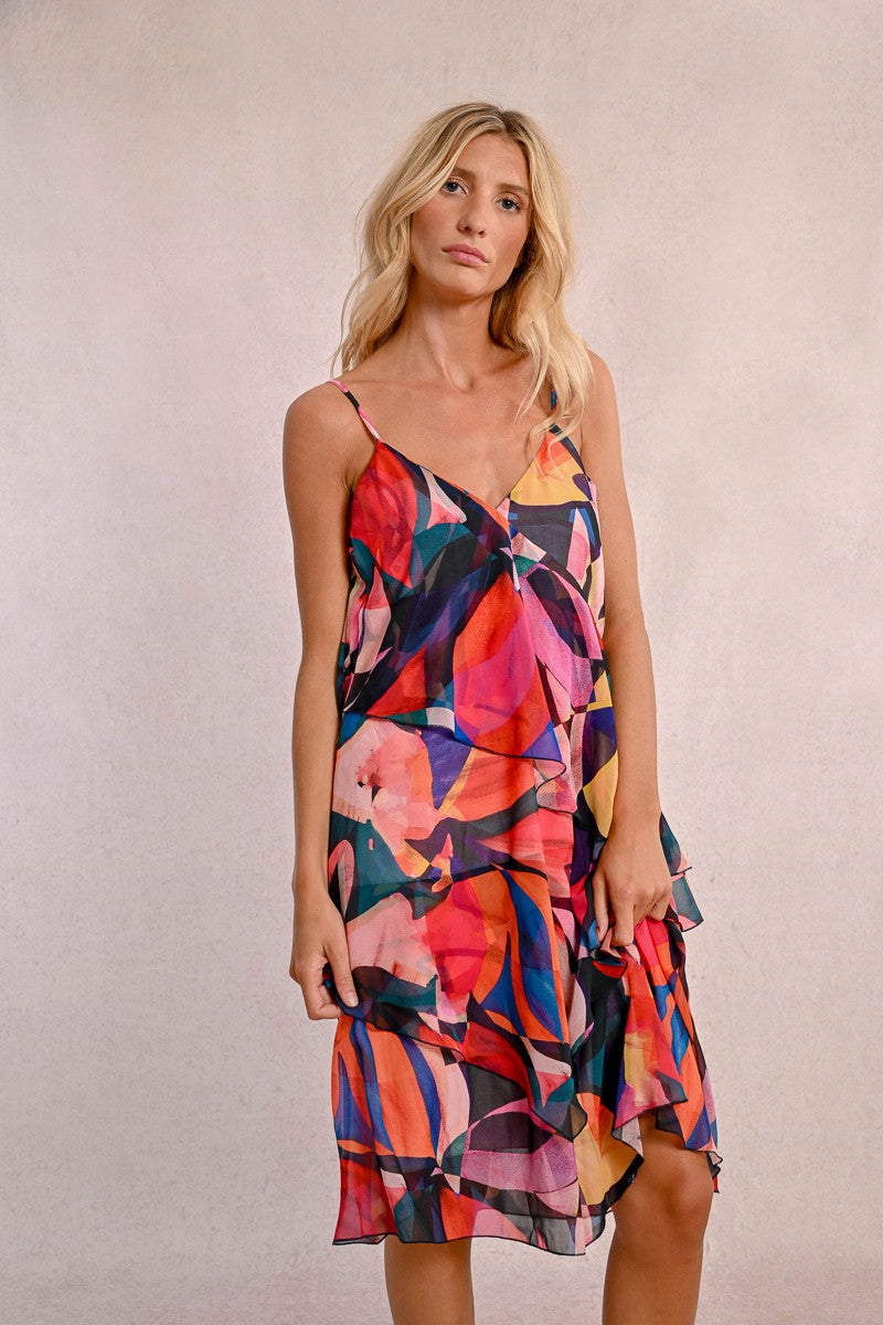 Molly Bracken Asymmetrical Printed Dress