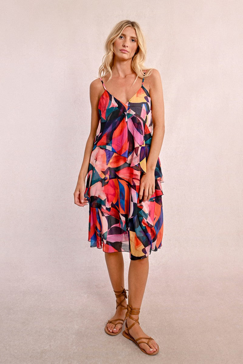 Molly Bracken Asymmetrical Printed Dress