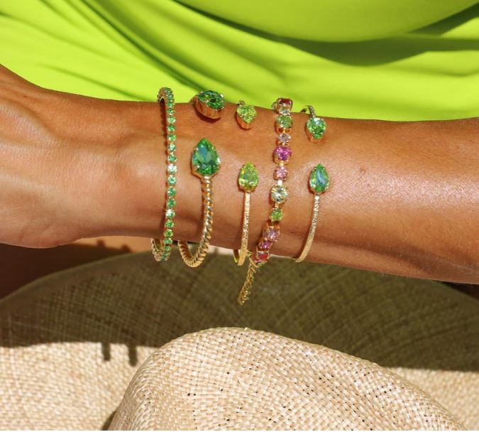 Caroline Svedbom Calanthe Bracelet Gold Tropicana Combo