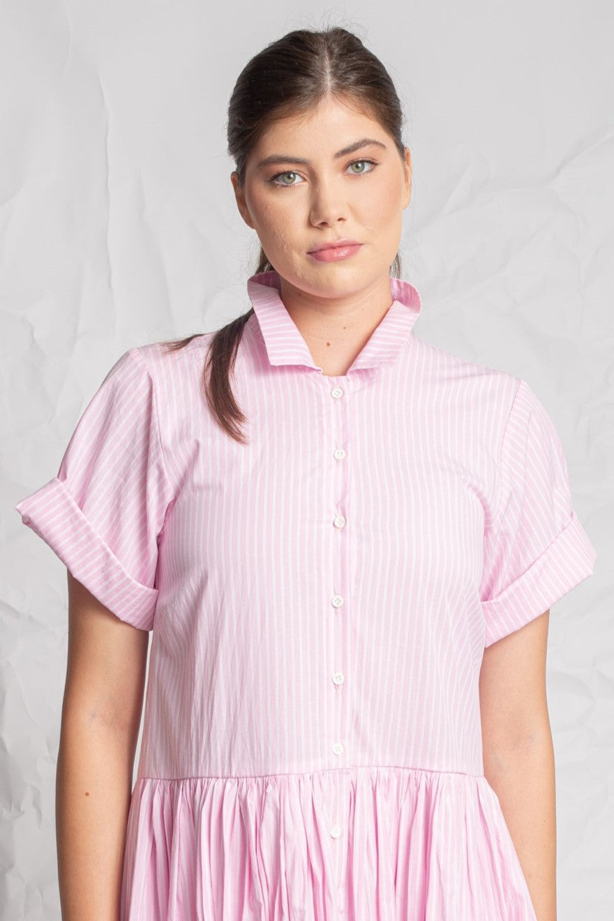 Les Filles D'Ailleurs Pink Stripe Dress