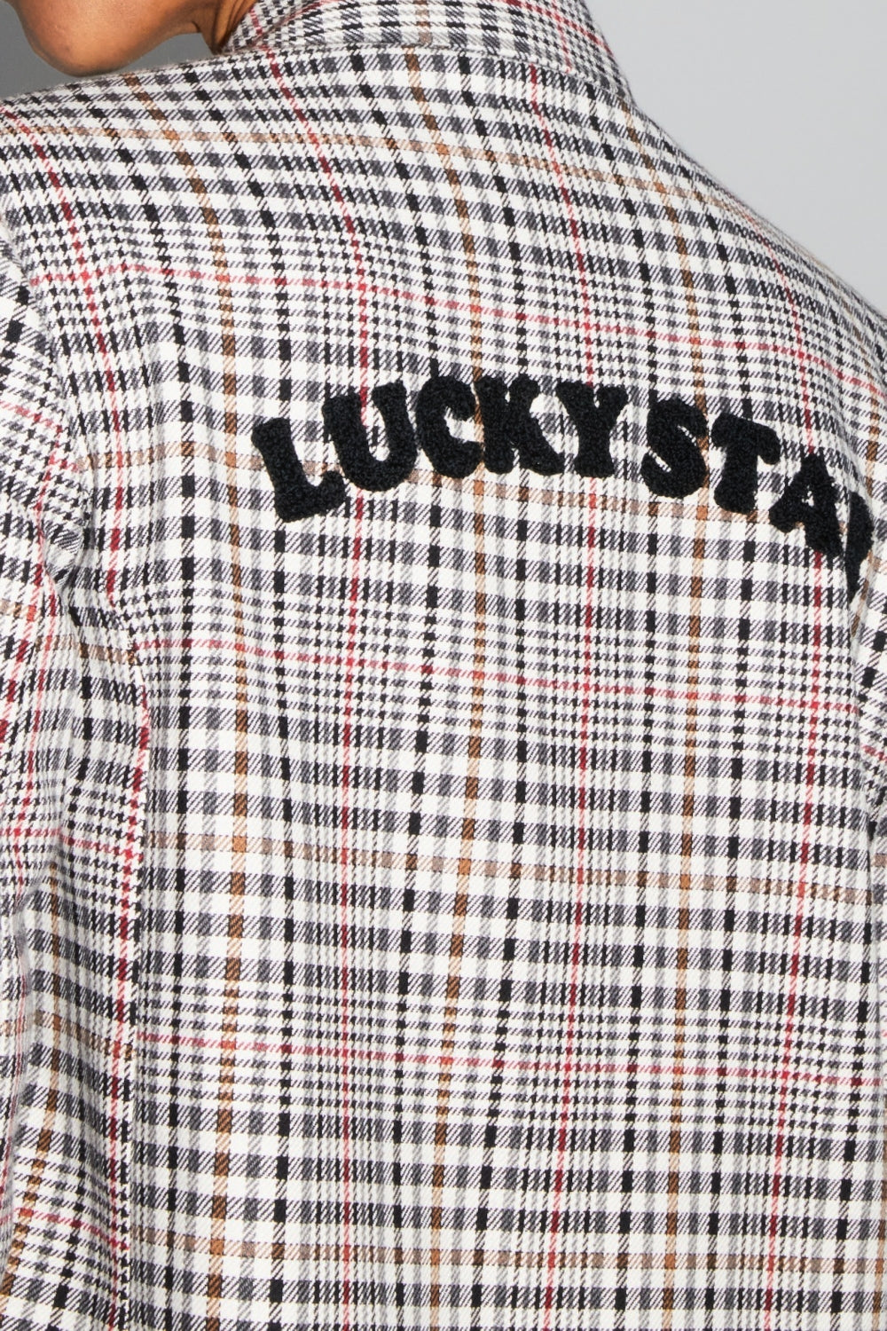 IMPREVU Lucky Star Red Houndstooth Blazer