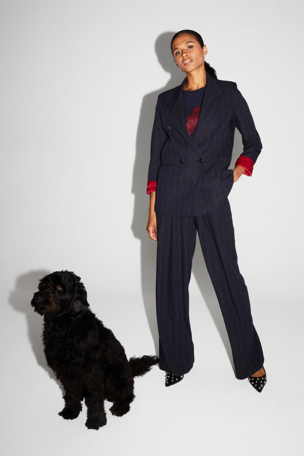 IMPREVU Bordeaux Ema Heritage Navy Blazer