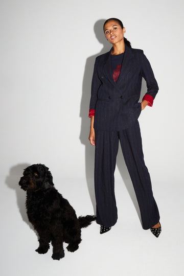 IMPREVU Bordeaux Ema Heritage Navy Blazer