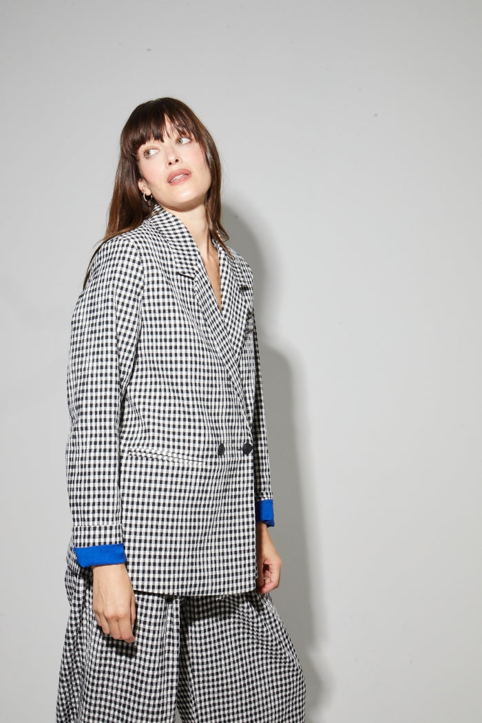 IMPREVU Ema Vichy Check Blazer