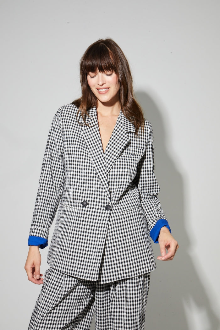 IMPREVU Ema Vichy Check Blazer