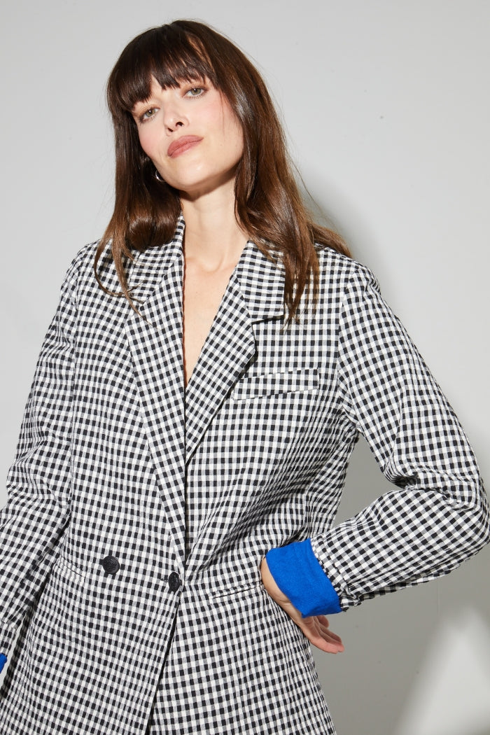 IMPREVU Ema Vichy Check Blazer