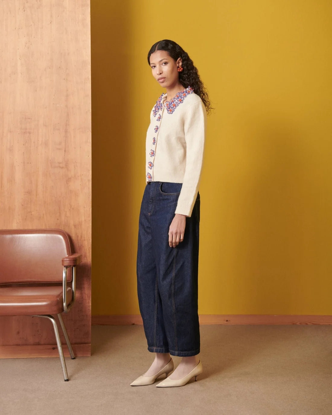Celia B Bloom White Cardigan