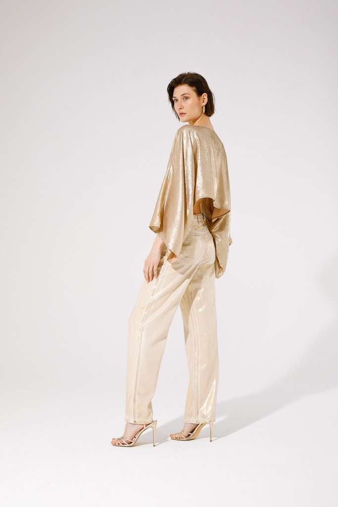 GoaGoa Gold Cropped Blouse