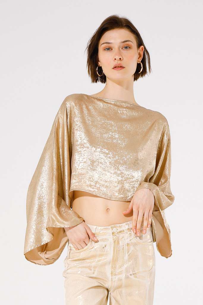 GoaGoa Gold Cropped Blouse
