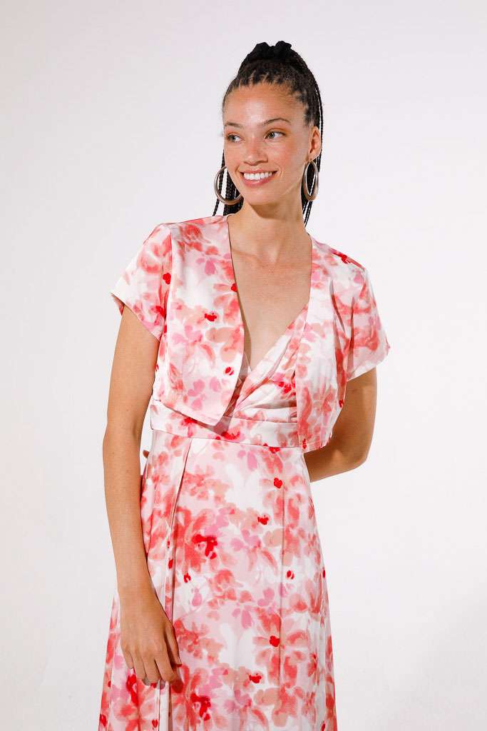 GoaGoa  Waltzer Coral Satin Bolero