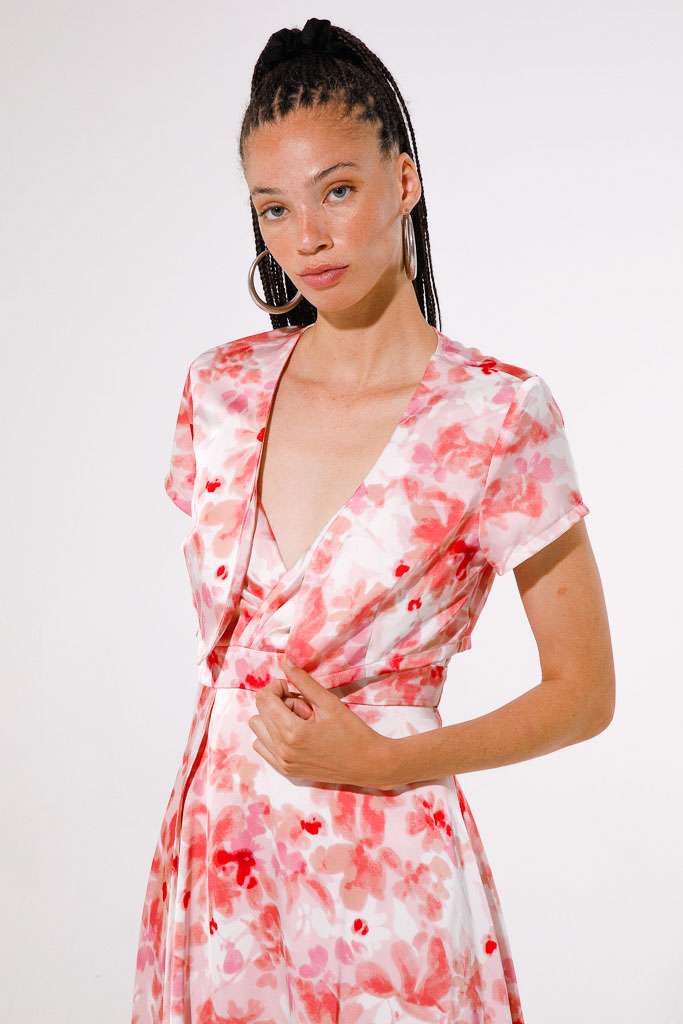 GoaGoa  Waltzer Coral Satin Bolero
