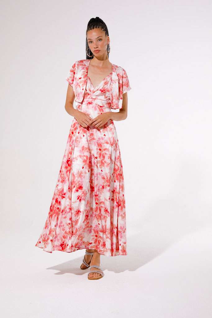 GoaGoa  Waltzer Coral Satin Bolero