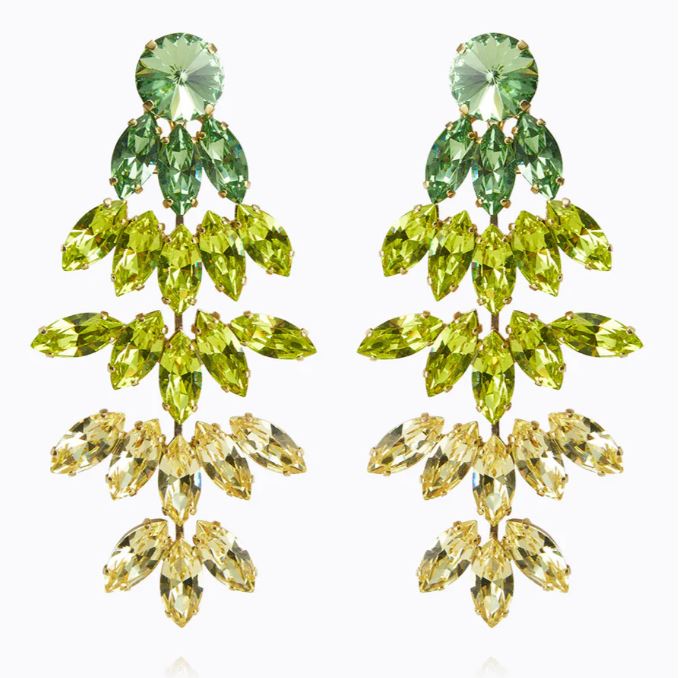 Caroline Svedbom Bonnie Earrings Gold Lime Combo