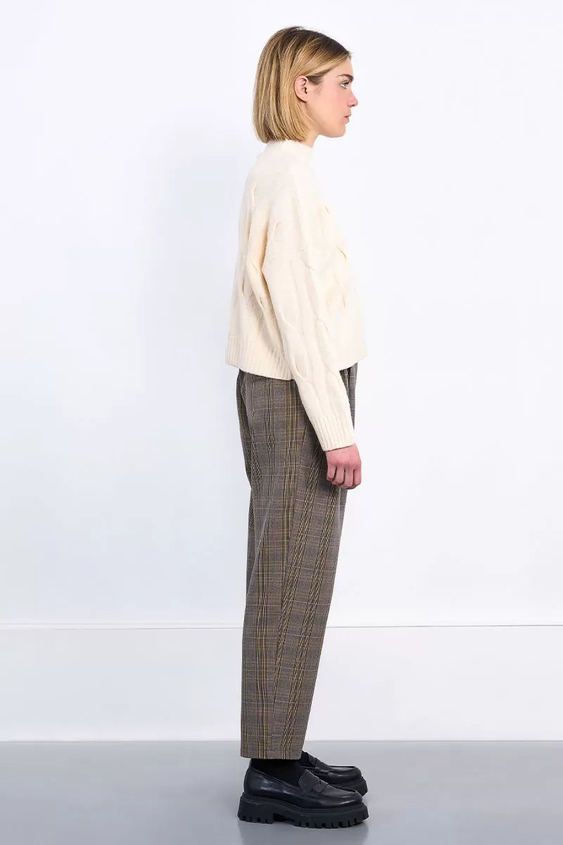 Molly Bracken Cable Knit Cream Sweater