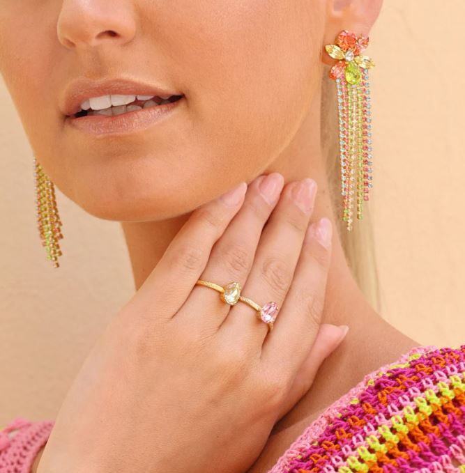 Caroline Svedbom Ciara Earrings Gold Tropicana Combo