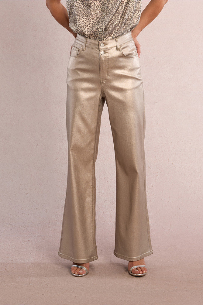 Molly Bracken Coated Gold Jeans
