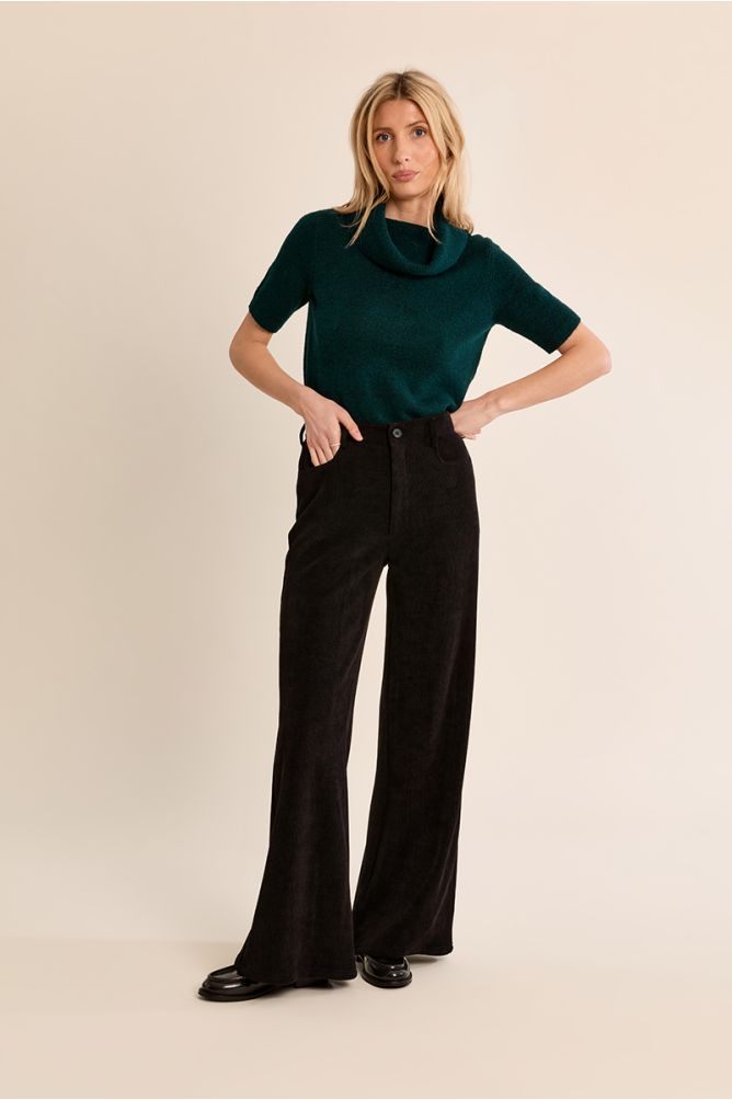Molly Bracken Corduroy Black Trousers