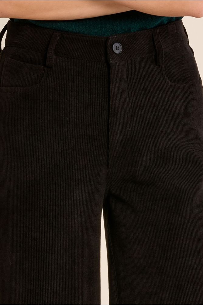 Molly Bracken Corduroy Black Trousers