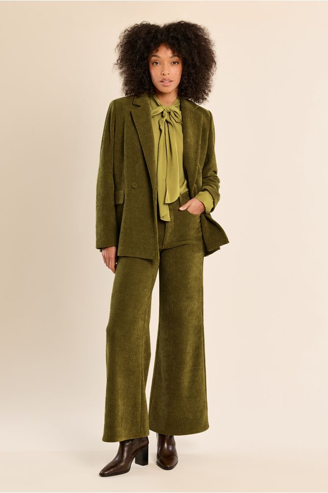 Molly Bracken Olive Green Corduroy Trousers