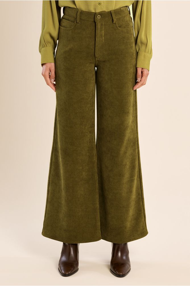 Molly Bracken Olive Green Corduroy Trousers
