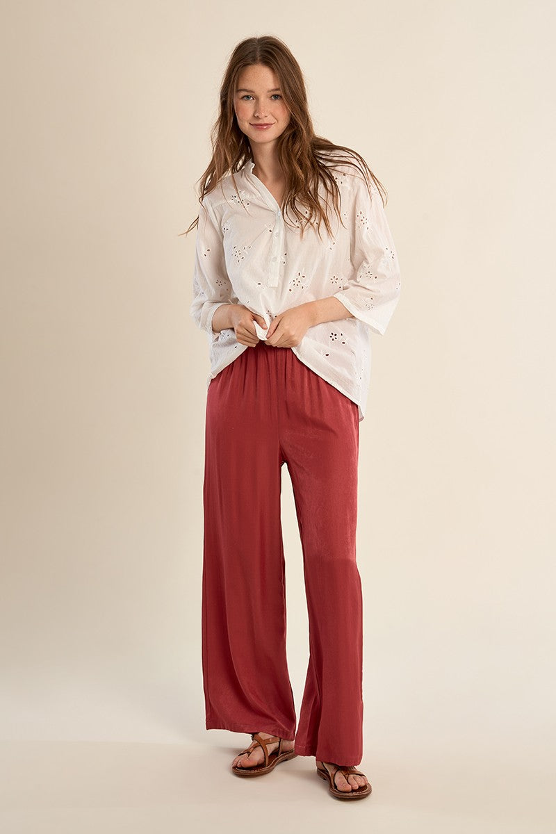 Molly Bracken Cotton Broiderie Anglasie White Blouse