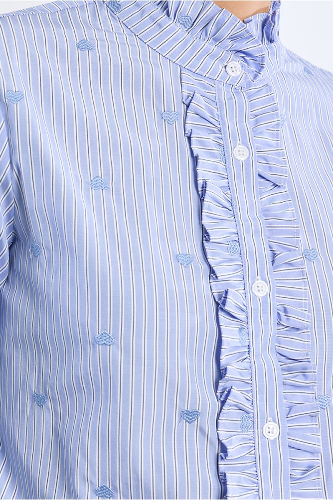 Lili Sidonio Blue Cotton Shirt