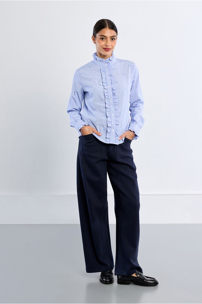 Lili Sidonio Blue Cotton Shirt