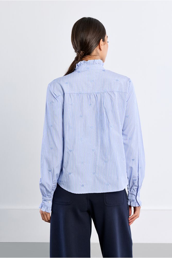 Lili Sidonio Blue Cotton Shirt