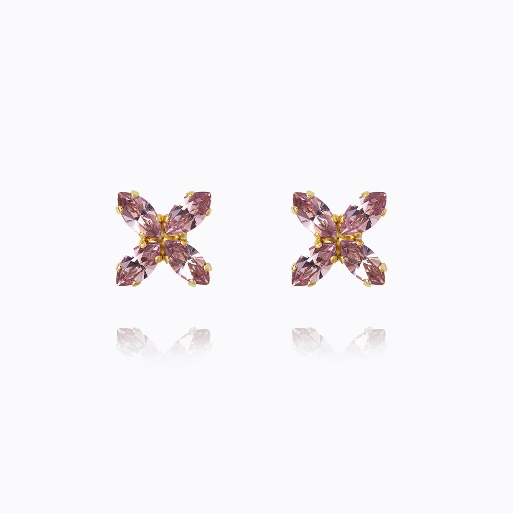Caroline Svedbom Crystal Star Earrings Gold Light Amethyst