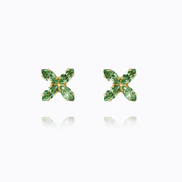 Caroline Svedbom Crystal Star Earrings Gold Peridot