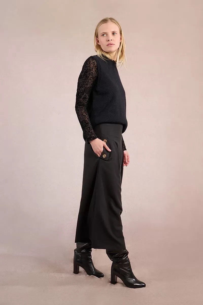Molly Bracken Culottes Black Trousers