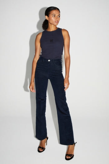 IMPREVU Black/Blue Flared Denim