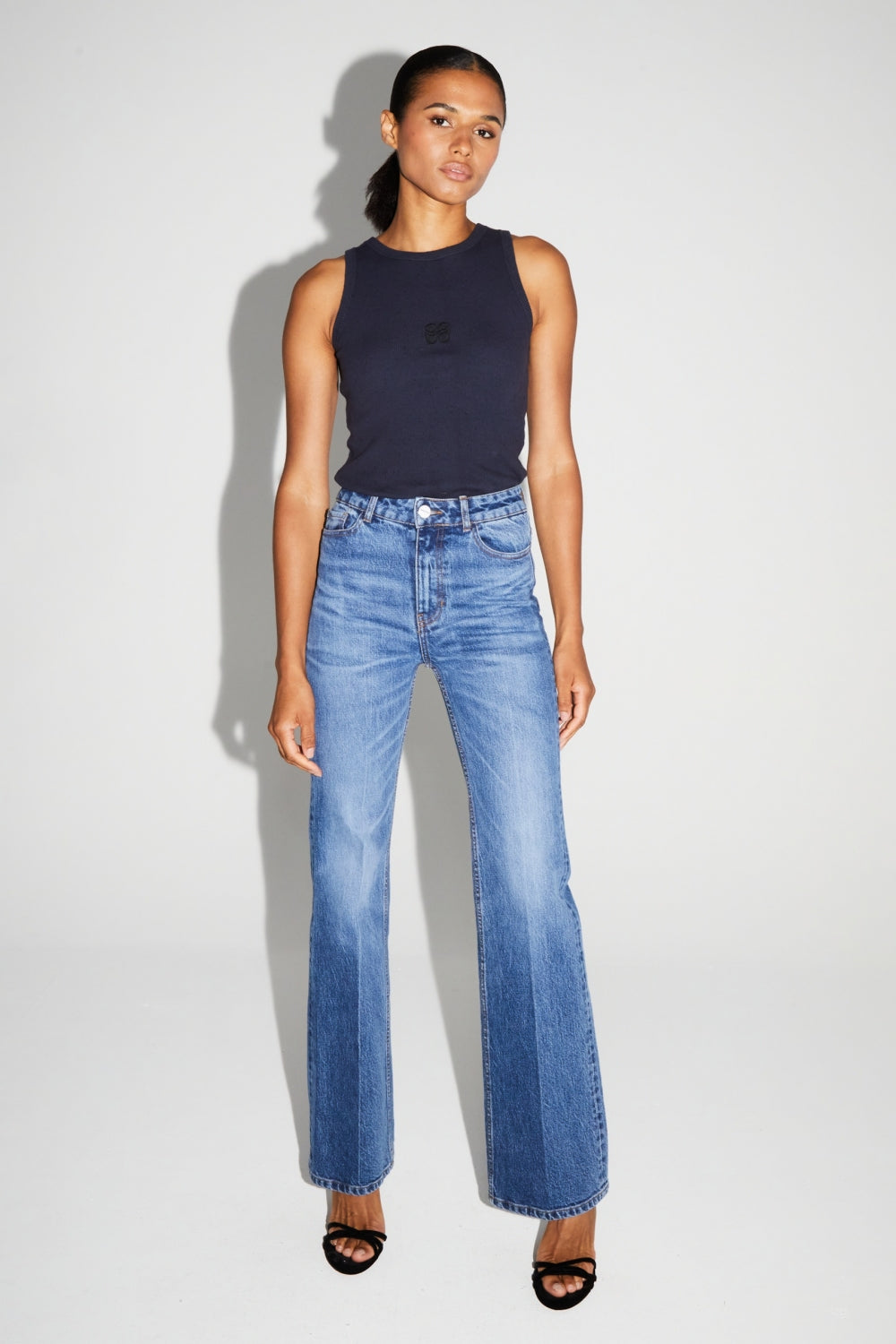 IMPREVU Stevie Medium Blue Flared Denim