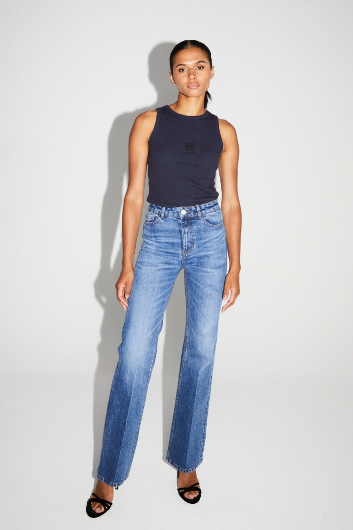 IMPREVU Stevie Medium Blue Flared Denim