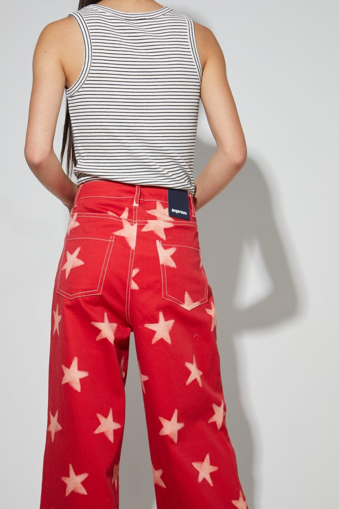 Imprevu Denim Swiggy Print Red Star Jeans