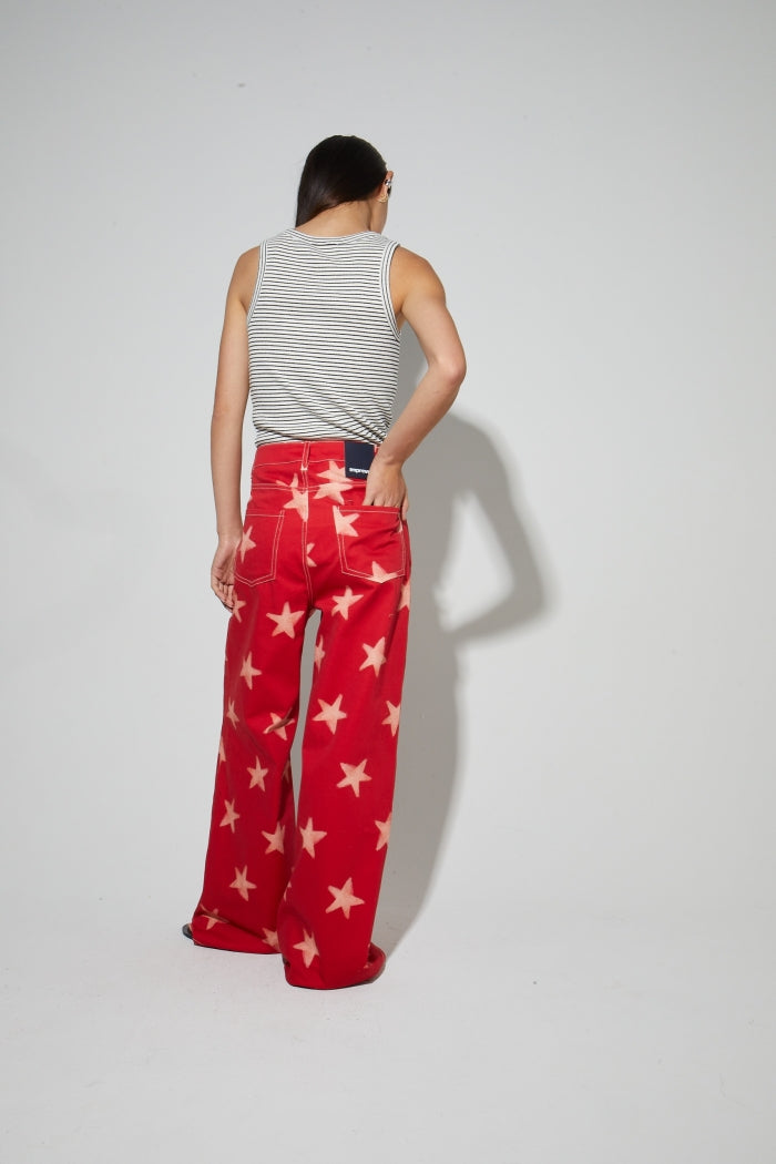 Imprevu Denim Swiggy Print Red Star Jeans