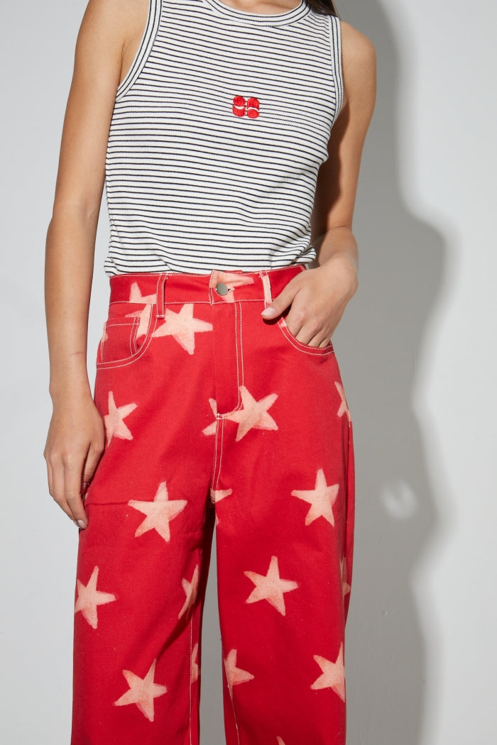 Imprevu Denim Swiggy Print Red Star Jeans
