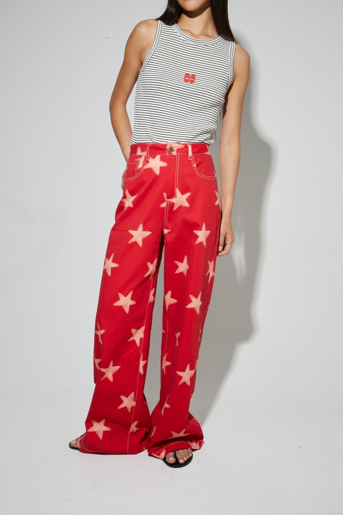 Imprevu Denim Swiggy Print Red Star Jeans