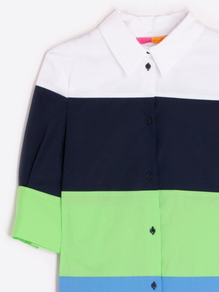 Vilagallo Verde Popelin Veledia Dress