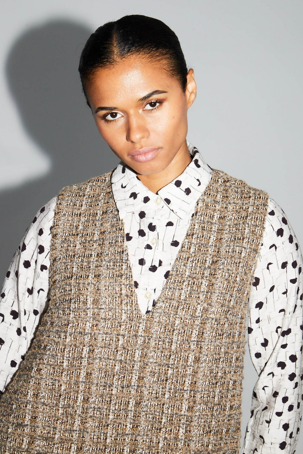 IMPREVU Mini Tweed Dress