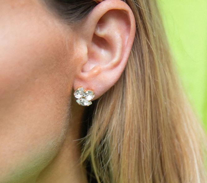 Caroline Svedbom Ana Earrings Gold Crystal