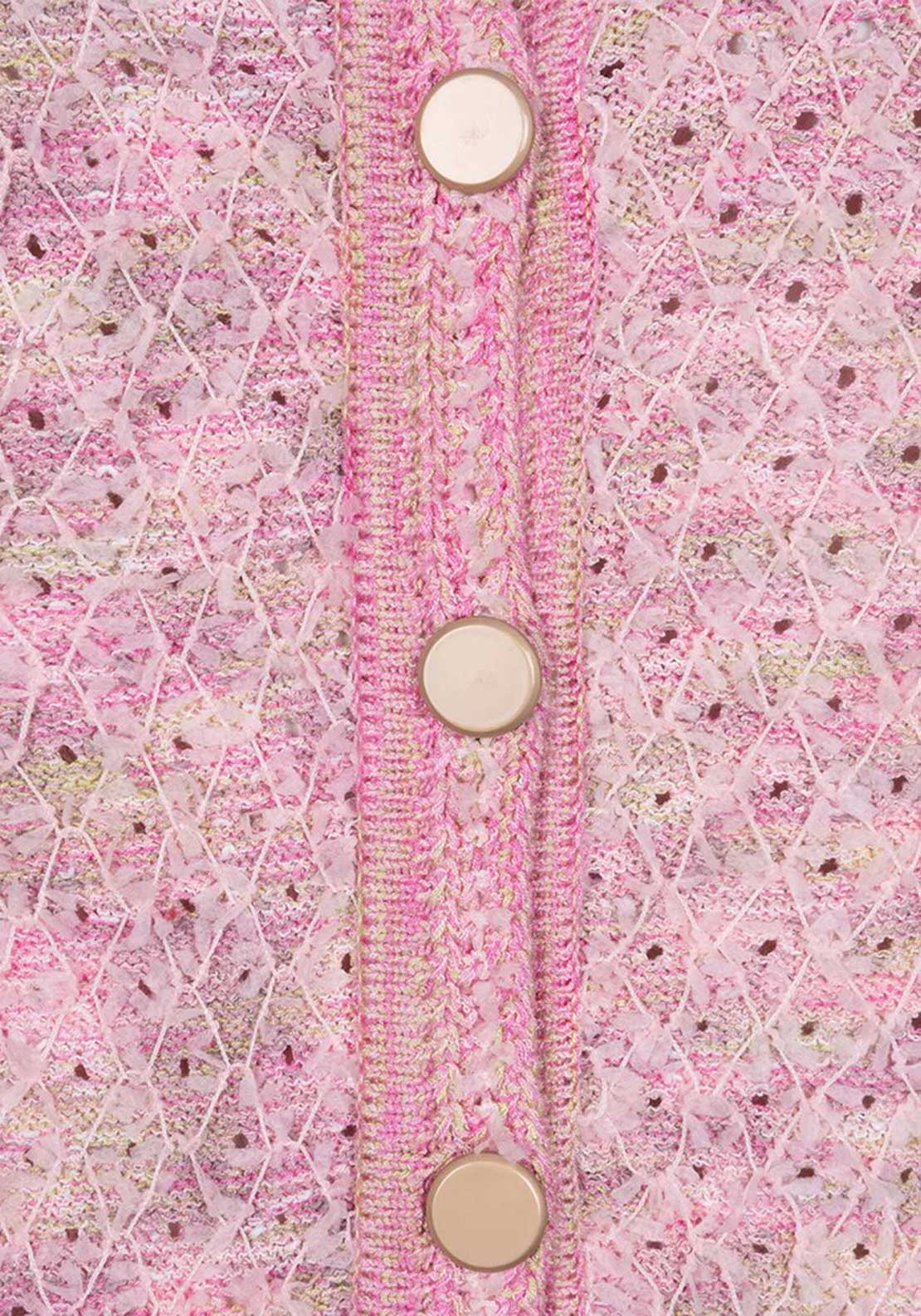 Esqualo Rose Cardigan Fancy Knit Cardigan