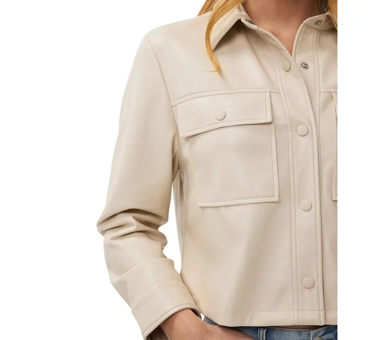 Esqualo Sand Super Soft Vegan Leather Coat