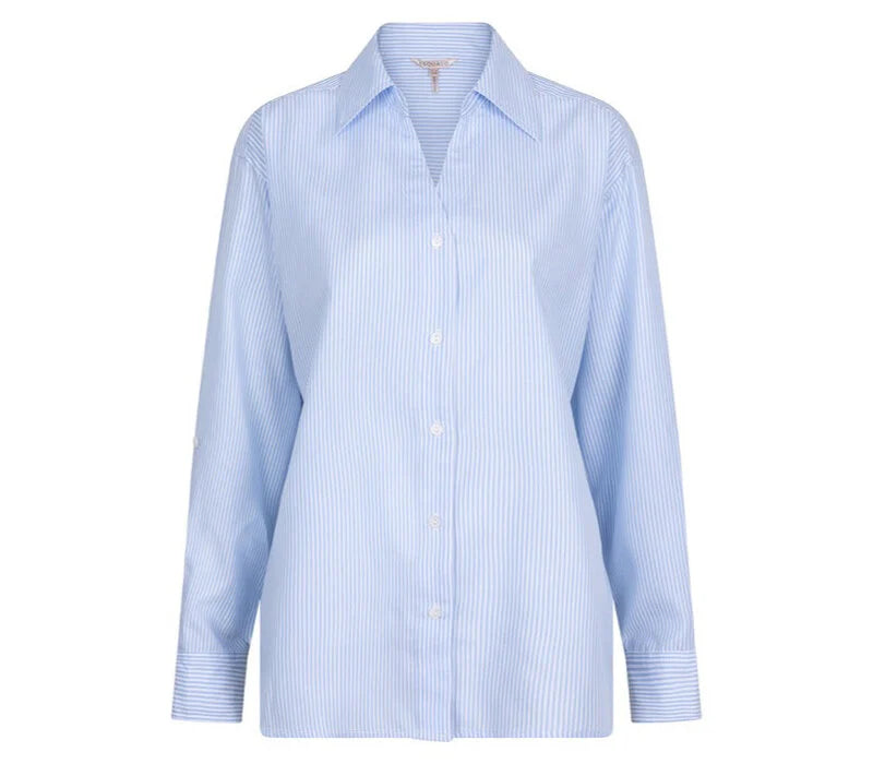 Esqualo Blue White Oversized  Shirt